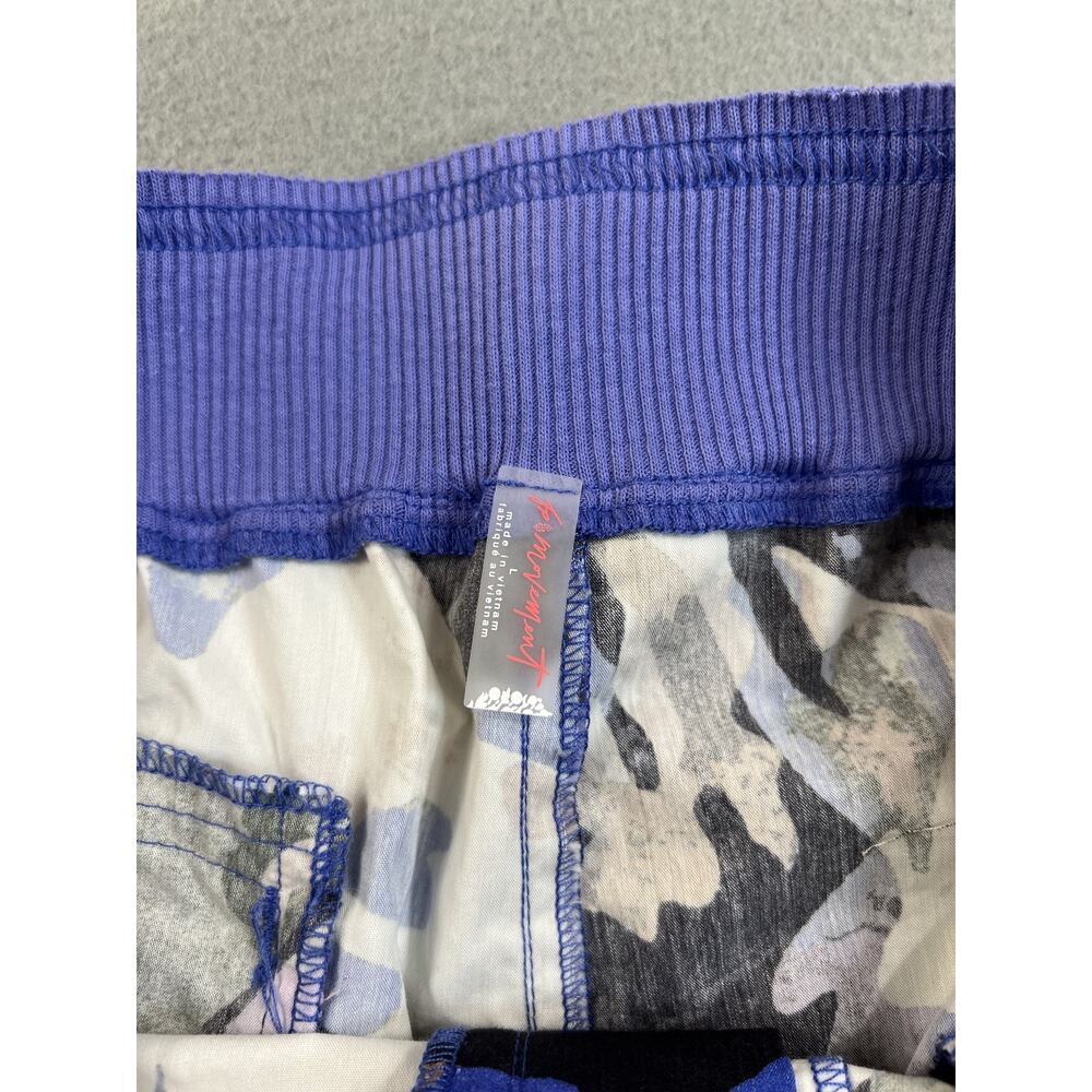 NEW Free People Movement Mesmerize Me Pants Large Violet Camo Women’s - Picture 2 of 13